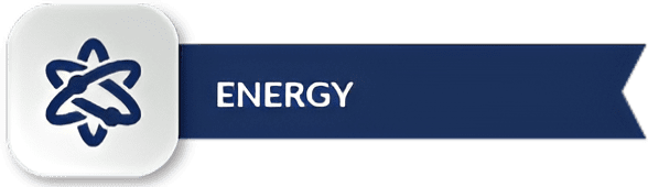 Energy icon with atomic symbol and label.